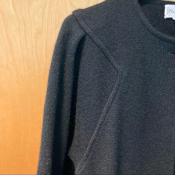 𝅺MARIE KRIST Sz S Knit Mohair Blend Y2K Knee Length Cardigan Coat - Picture 3 of 7